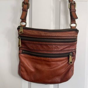 Fossil leather crossbody